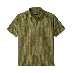 Patagonia Men’s Back Step Button Down Shirt Plaid Green Large